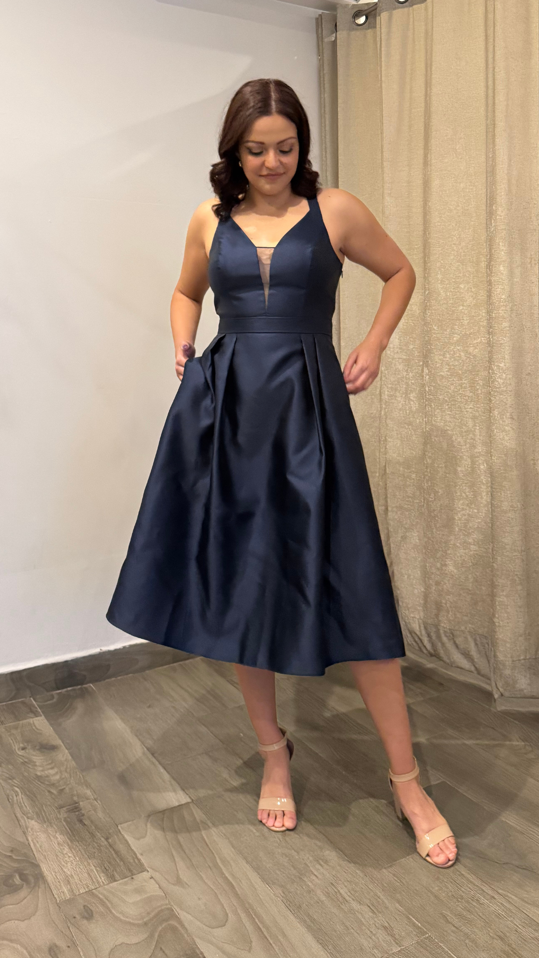 Navy Midi Dress