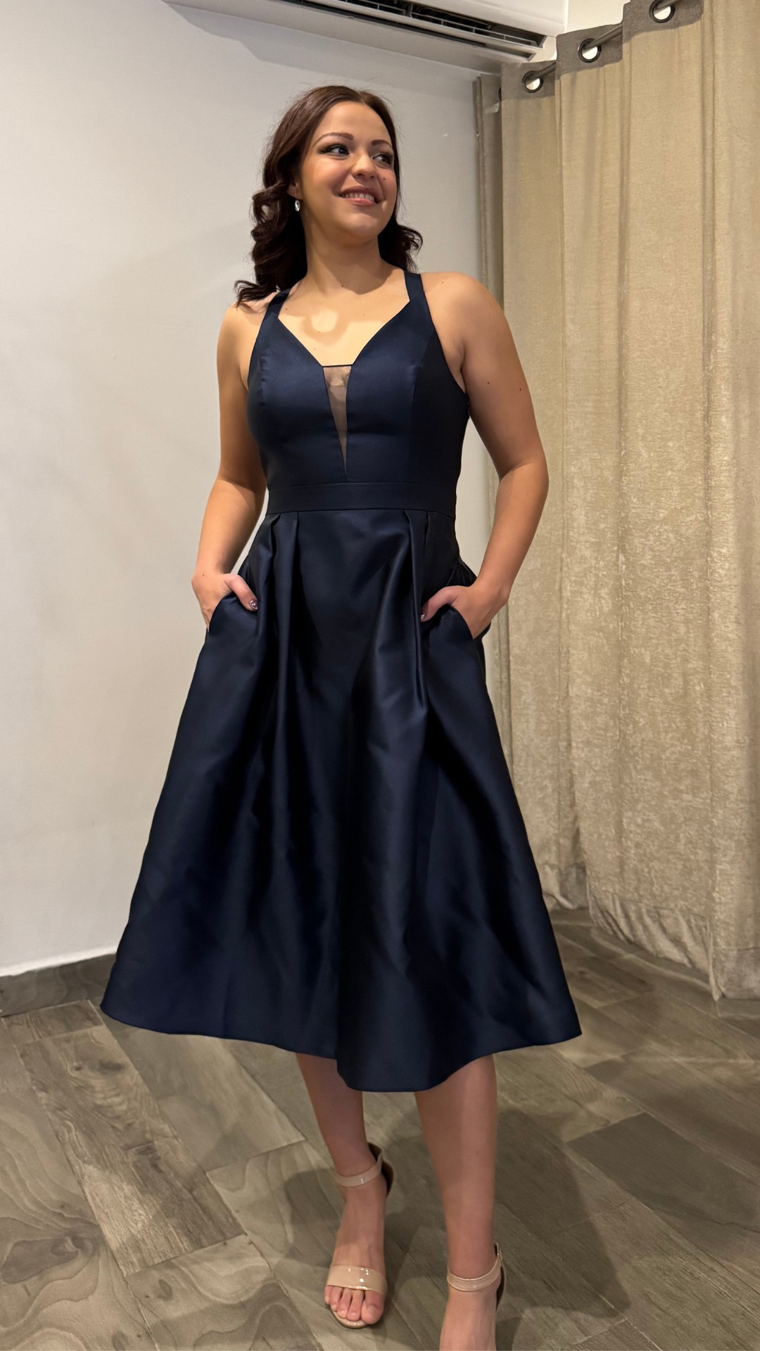 Navy Midi Dress