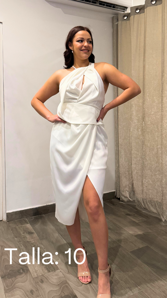 Naomi Satin Halter Dress