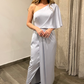 Silver One Shoulder Dress