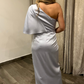 Silver One Shoulder Dress