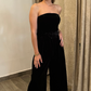 Velvet Strapless Jumpsuit