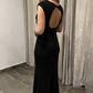 Open Back Black Dress