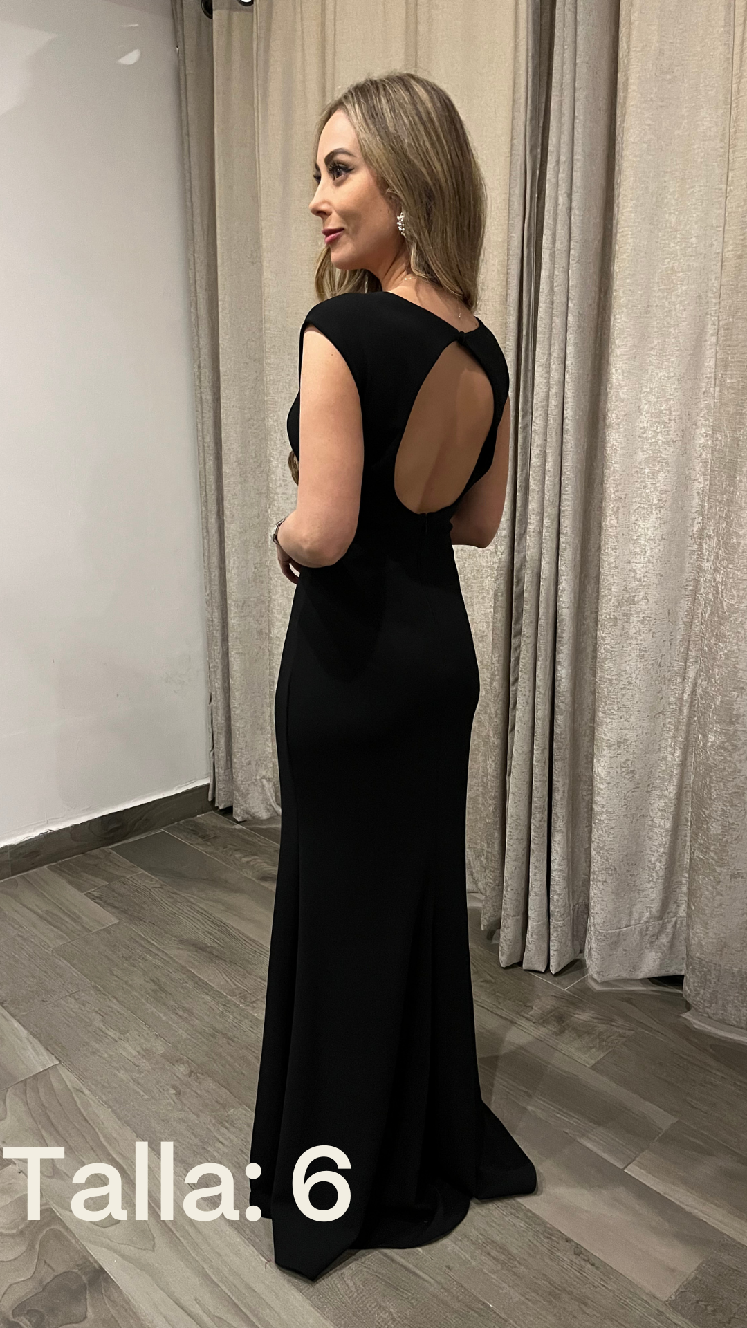 Open Back Black Dress