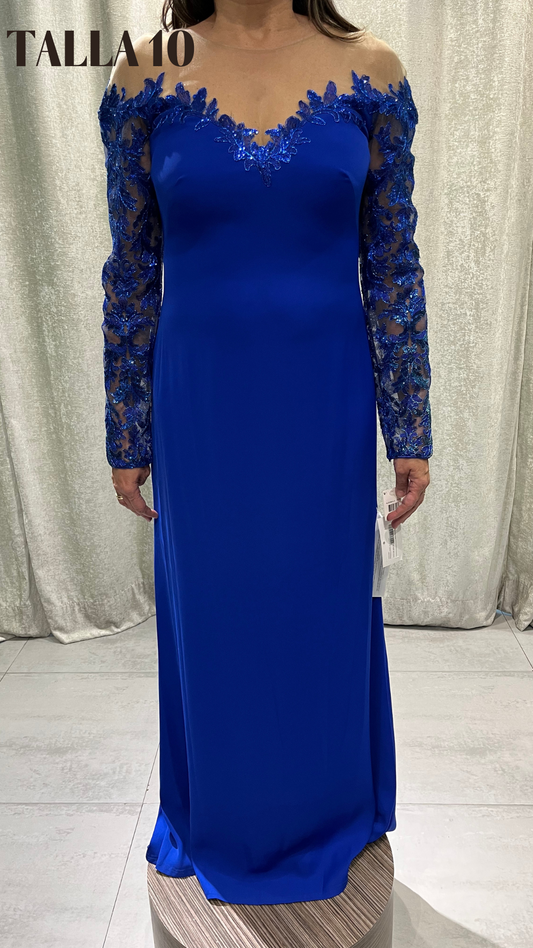 Long Sleeve Cobalt Blue Dress