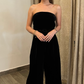 Velvet Strapless Jumpsuit