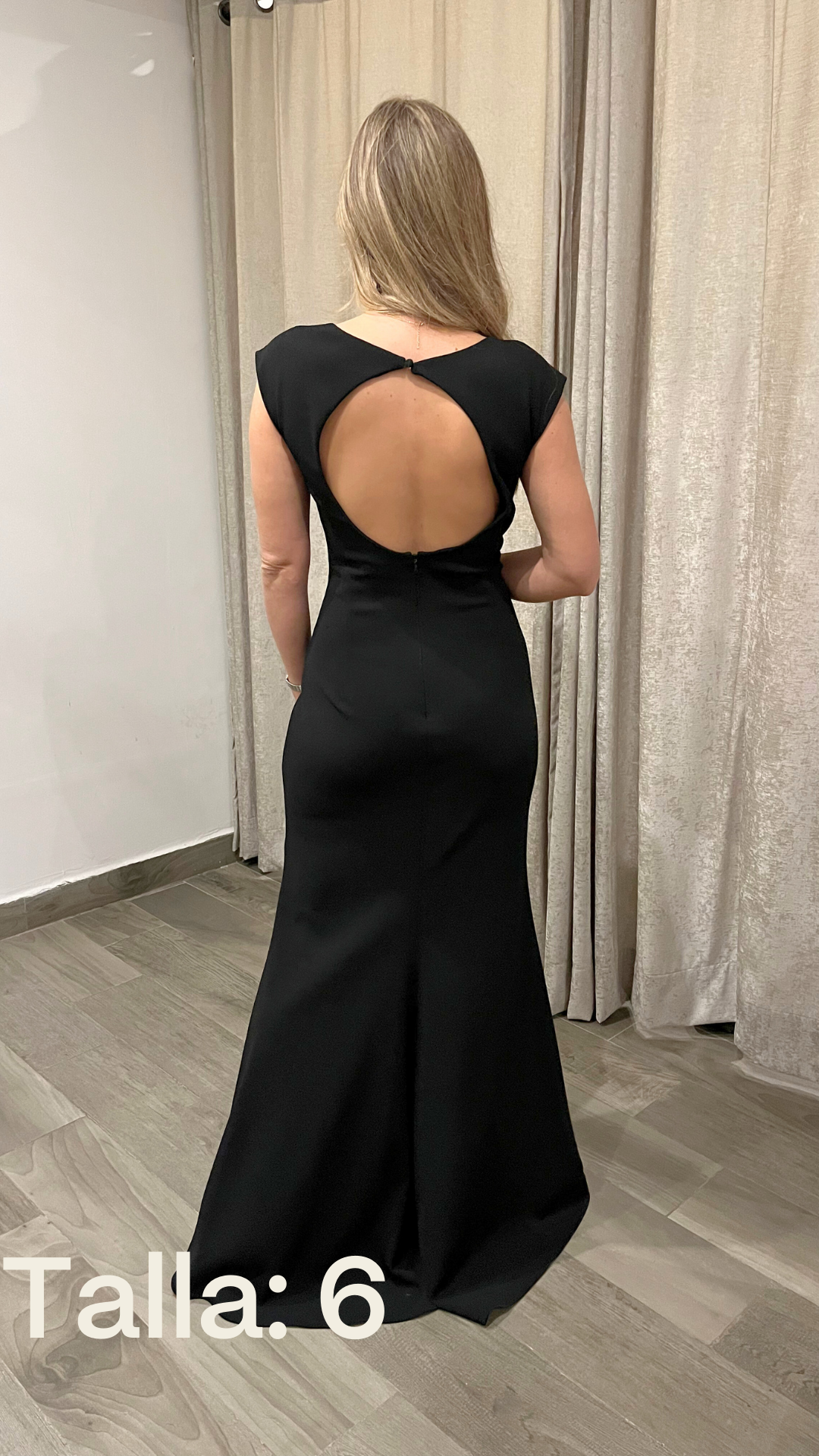 Open Back Black Dress