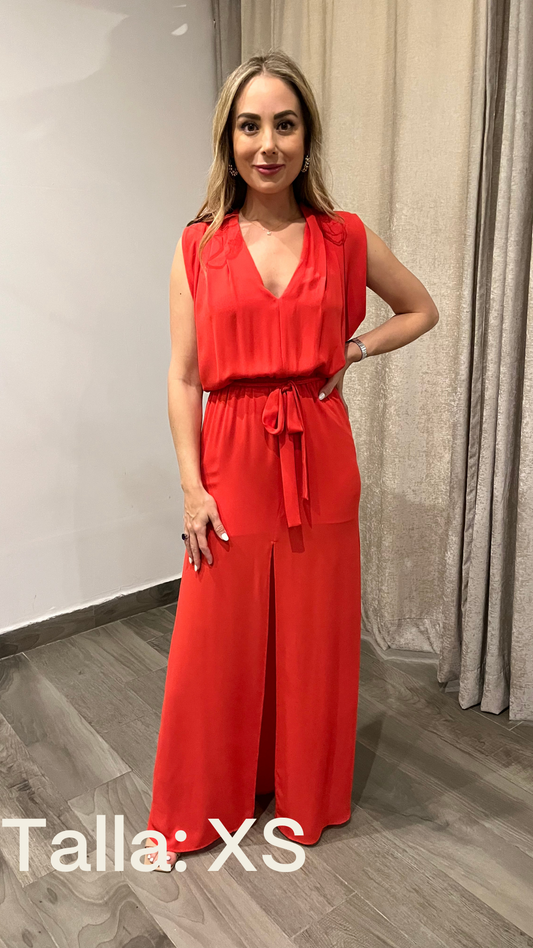 Coral Drape Dres