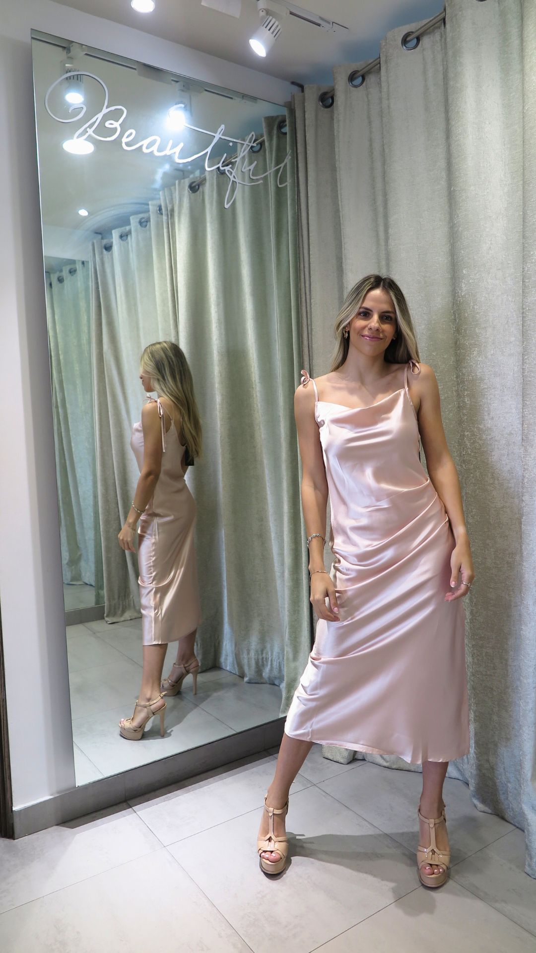 Satin Midi Dress