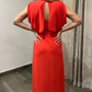 Coral Drape Dres