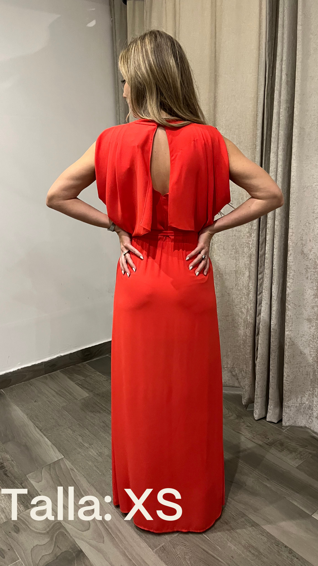 Coral Drape Dres