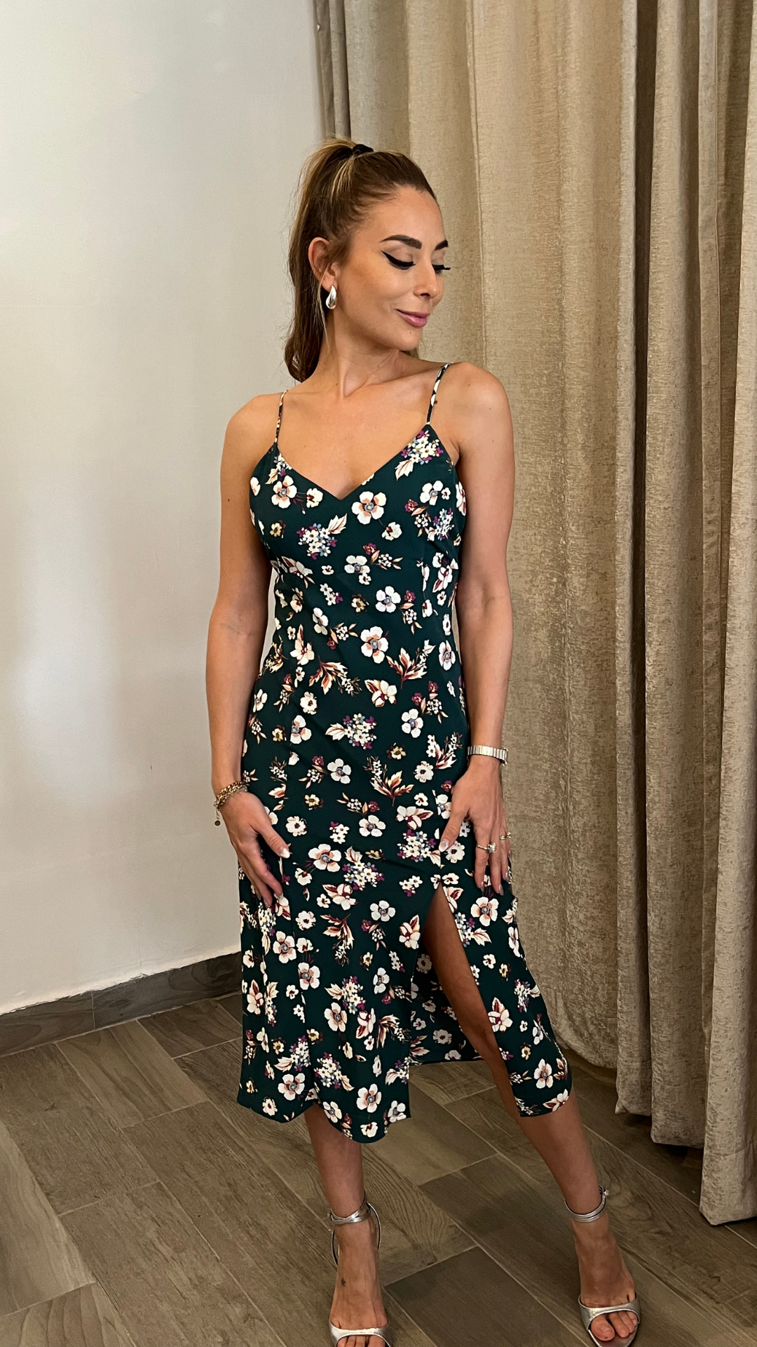 Green Floral Dress