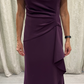 Plum Drapped Dress