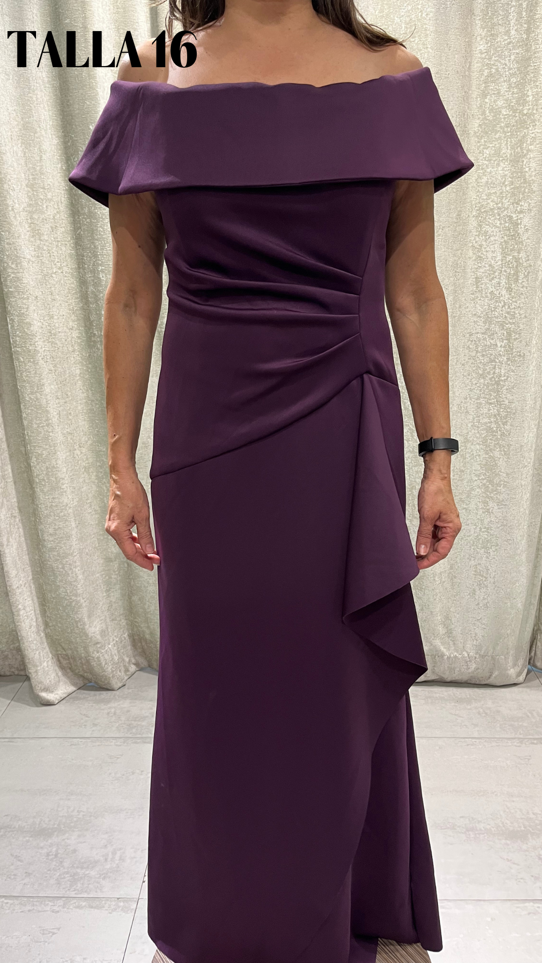 Plum Drapped Dress