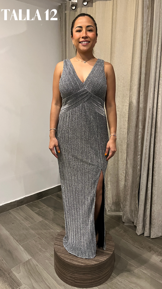 Leilani Silver Long Dress