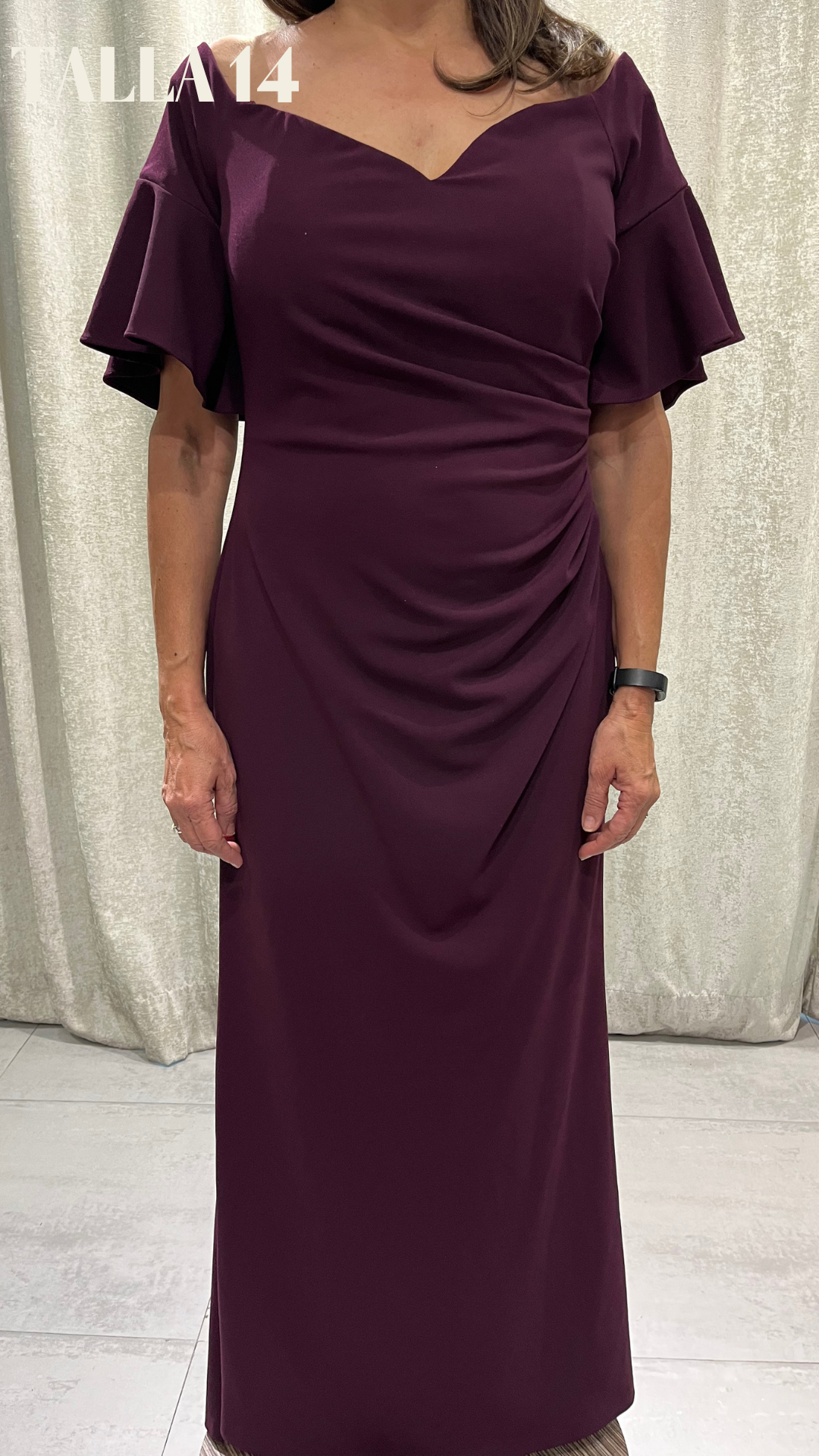 Wine Draped Dress