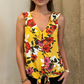 Tie Flower Print Top