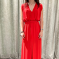 Coral Drape Dres