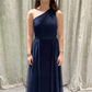 One Shoulder Navy Dress