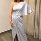 Silver One Shoulder Dress