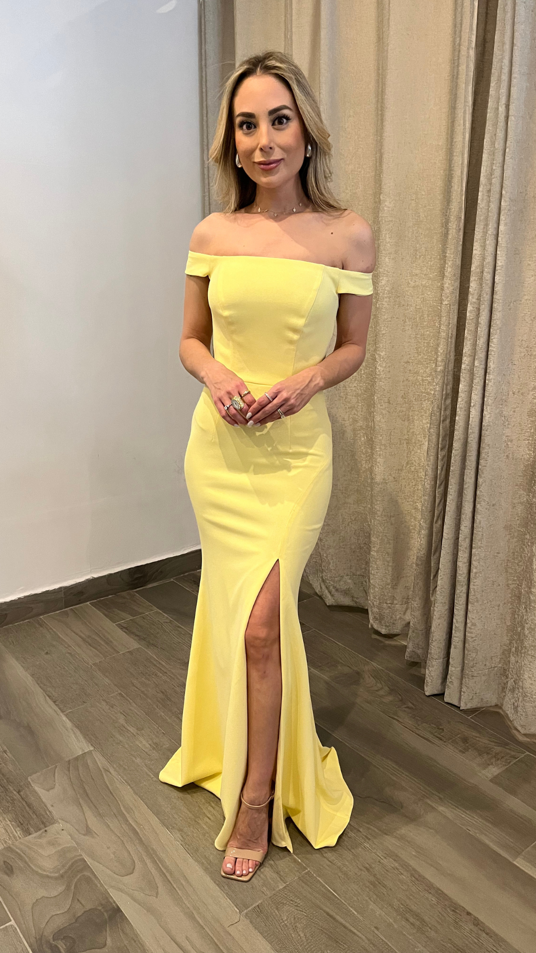 Strapless Lemon Dress