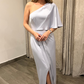 Silver One Shoulder Dress