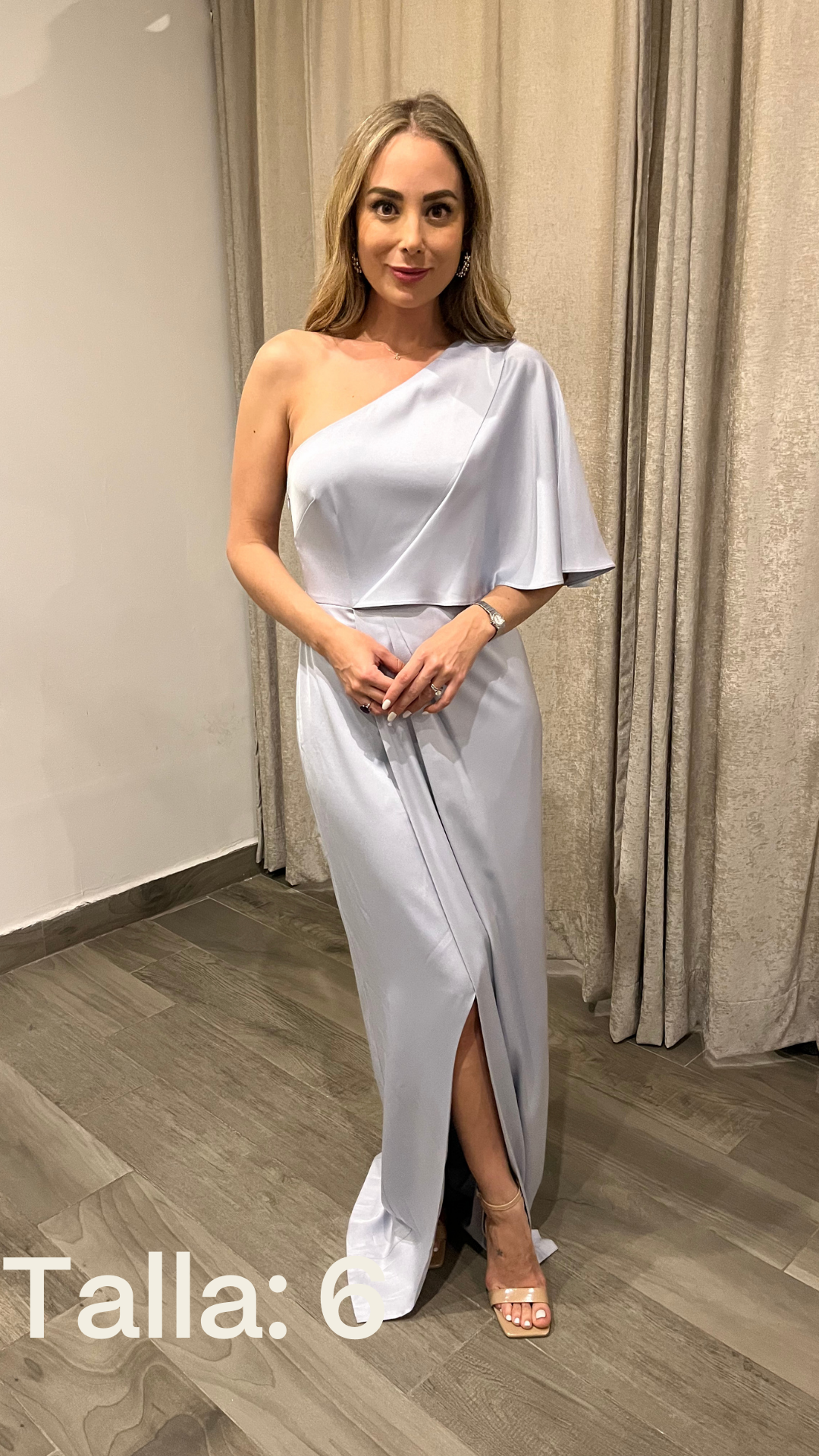 Silver One Shoulder Dress