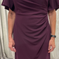 Wine Draped Dress
