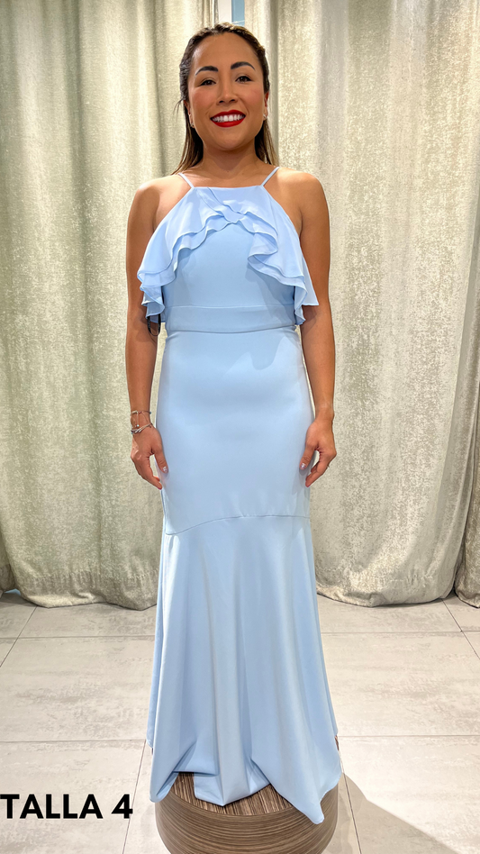 Baby Blue Halter Dress