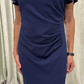 Navy Puff Sleeve Dress