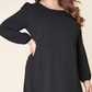 Ruffle Plus Black Dress