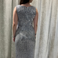 Sequined Twist Silver Dress