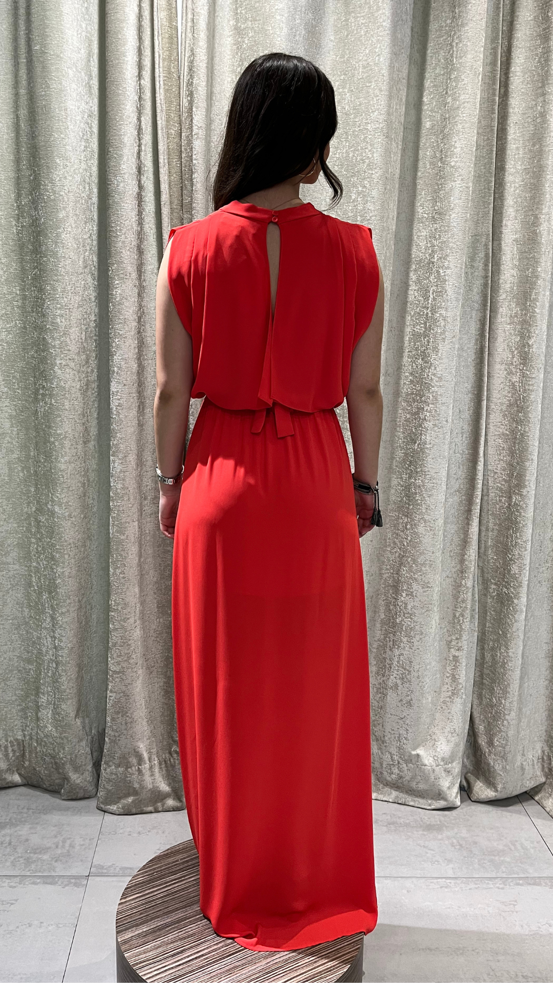 Coral Drape Dres